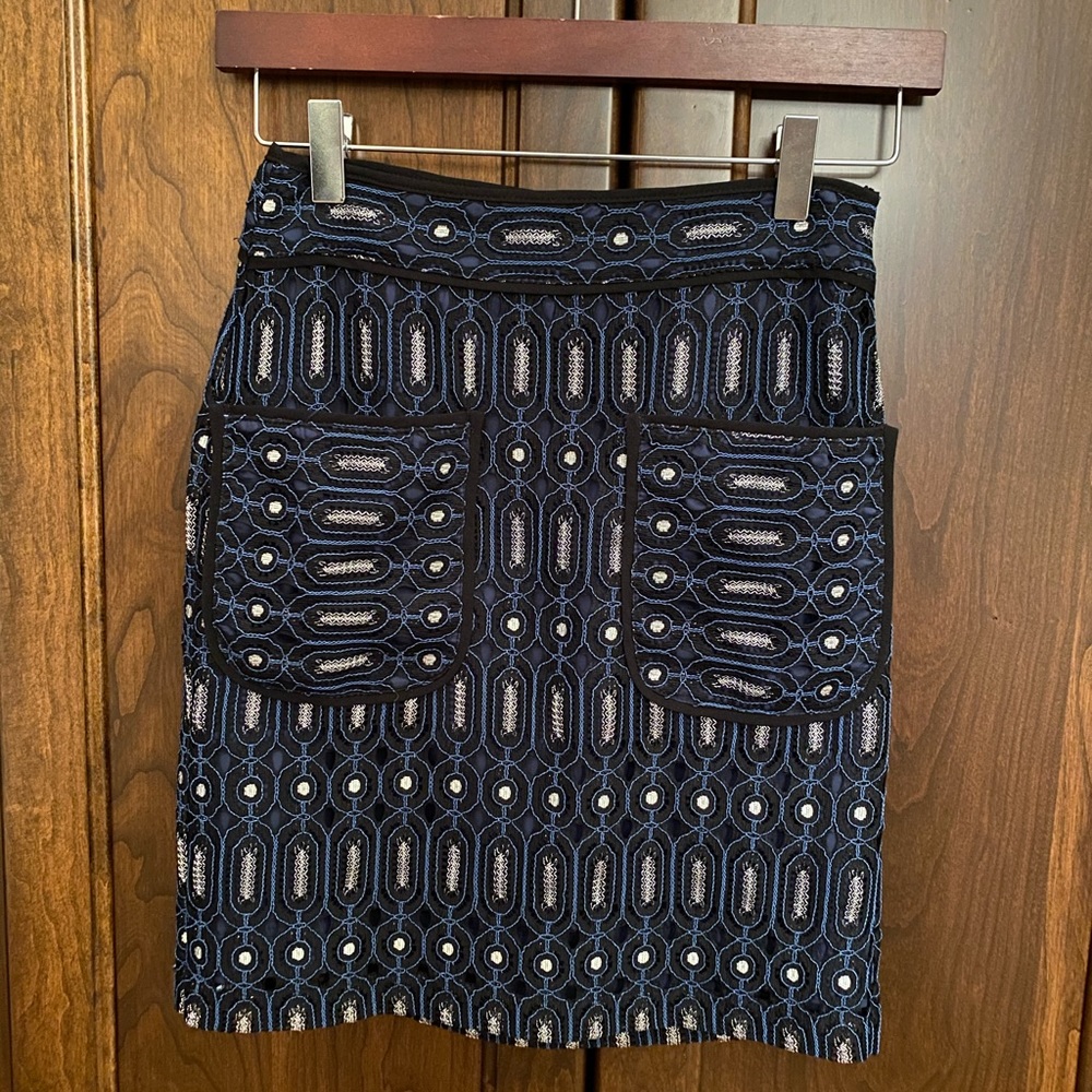 Loft embroidered skirt